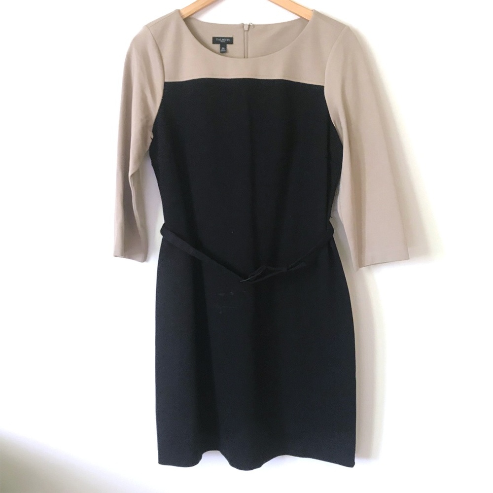 Talbots Two-Toned Dress with Belt
